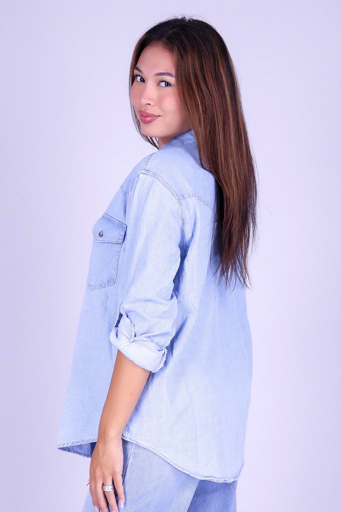 SWEET BLUE LONG SLEEVE TOP