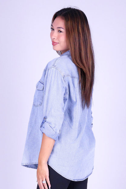 BLUE HONEY LONG SLEEVE TOP
