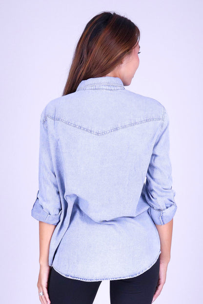 BLUE HONEY LONG SLEEVE TOP