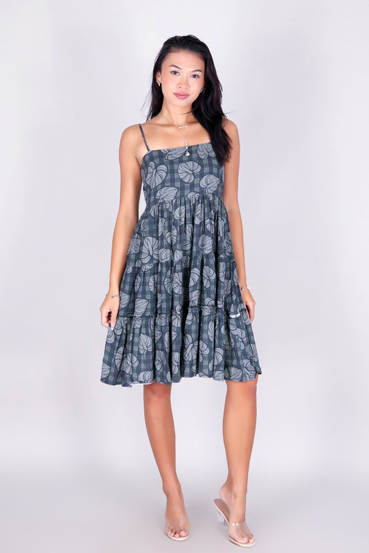 ANTHURIUM PALAKA TIERED BABYDOLL DRESS