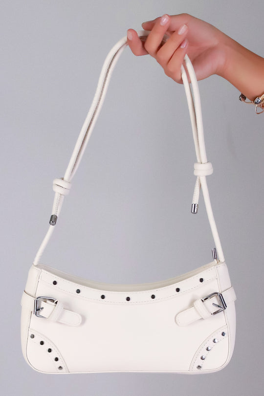 STUDDED SHOULDER BAG