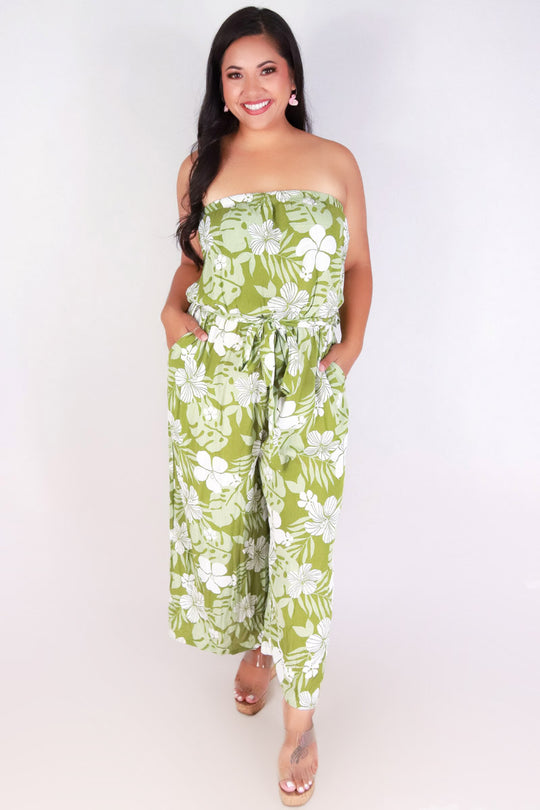 TROPICAL TUBE JUMPSUIT