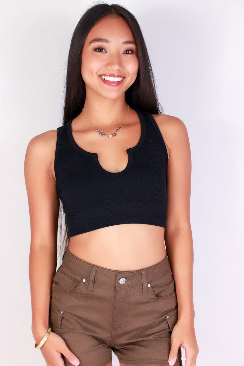 Jeans Warehouse Hawaii - SL CASUAL SOLID - BODY WHISPER CROP TOP | By ANWND