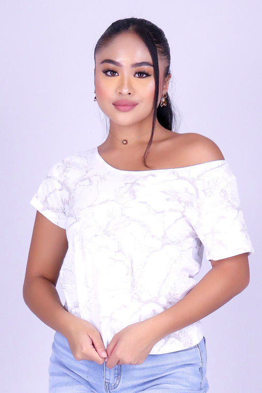DEEP WOODS OFF SHOULDER TOP