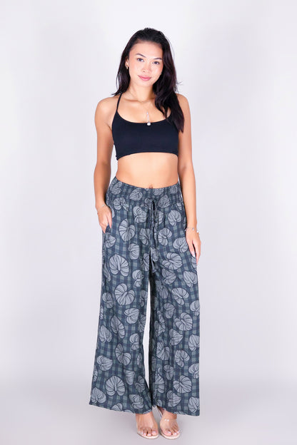 ANTHURIUM PALAKA SMOCKED WAIST PANTS