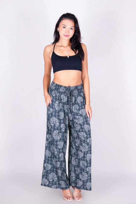 ANTHURIUM PALAKA SMOCKED WAIST PANTS
