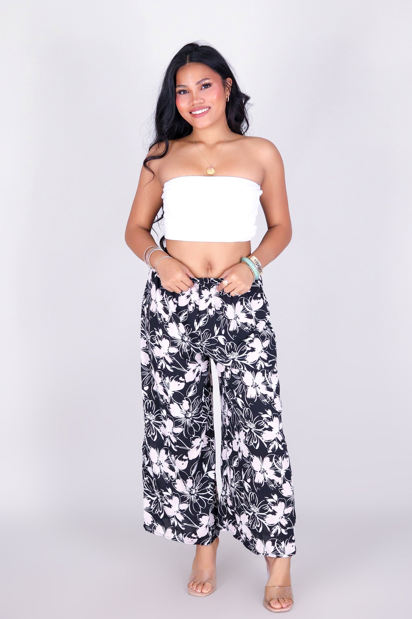 SOFT PETAL MUSE PALAZZO PANTS