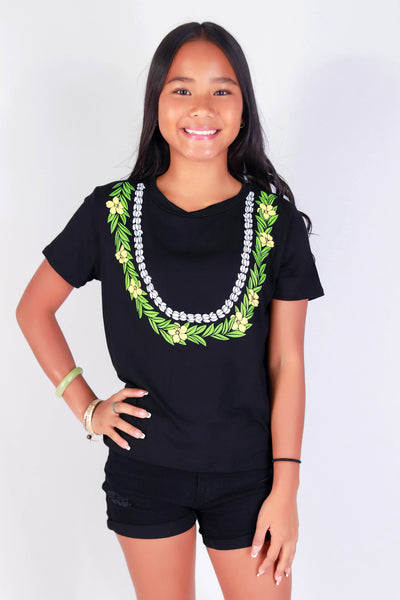 Jeans Warehouse Hawaii - S/S PRINT 2-16 - MAILE PUA LEI TEE | KIDS SIZE 2-16 | By LUZ