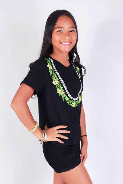 Jeans Warehouse Hawaii - S/S PRINT 2-16 - MAILE PUA LEI TEE | KIDS SIZE 2-16 | By LUZ