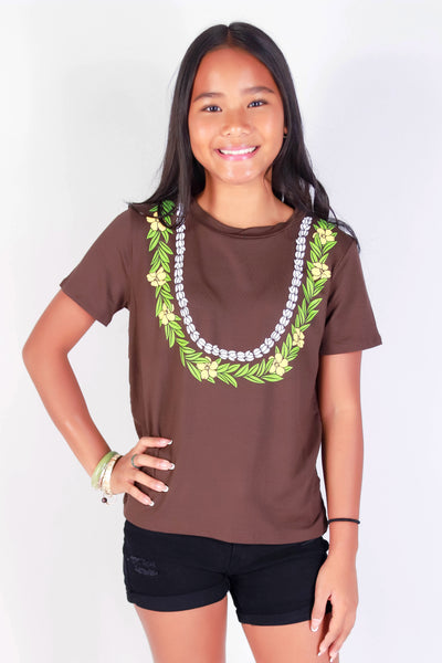 Jeans Warehouse Hawaii - S/S PRINT 2-16 - MAILE PUA LEI TEE | KIDS SIZE 2-16 | By LUZ