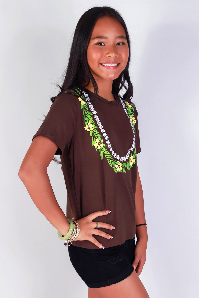 Jeans Warehouse Hawaii - S/S PRINT 2-16 - MAILE PUA LEI TEE | KIDS SIZE 2-16 | By LUZ