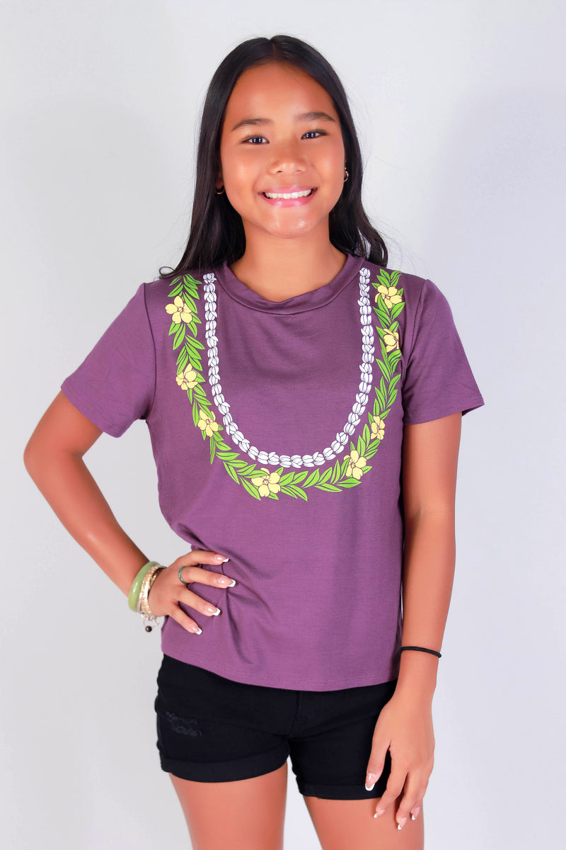 Jeans Warehouse Hawaii - S/S PRINT 2-16 - MAILE PUA LEI TEE | KIDS SIZE 2-16 | By LUZ