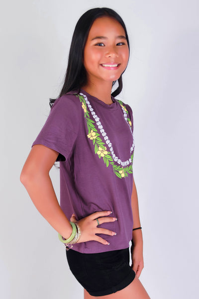 Jeans Warehouse Hawaii - S/S PRINT 2-16 - MAILE PUA LEI TEE | KIDS SIZE 2-16 | By LUZ