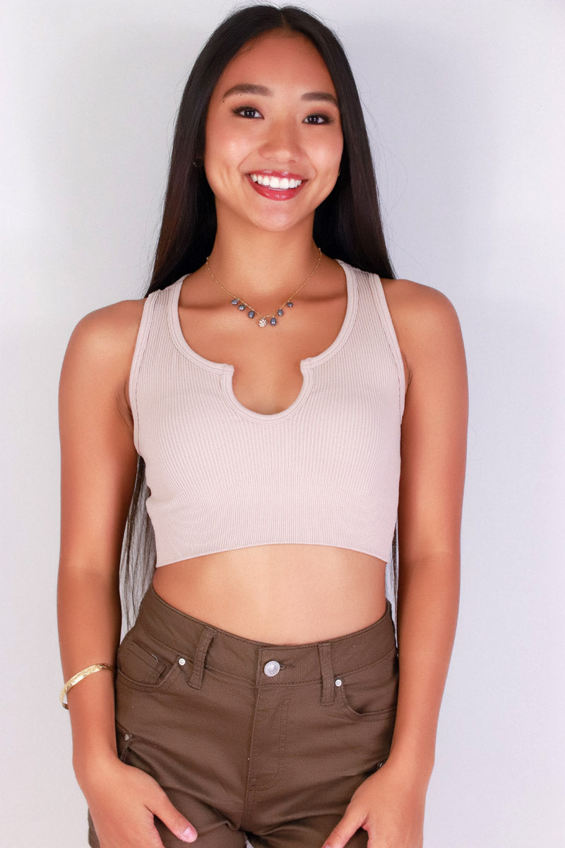 Jeans Warehouse Hawaii - SL CASUAL SOLID - BODY WHISPER CROP TOP | By ANWND
