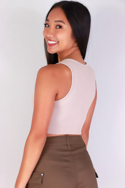 Jeans Warehouse Hawaii - SL CASUAL SOLID - BODY WHISPER CROP TOP | By ANWND