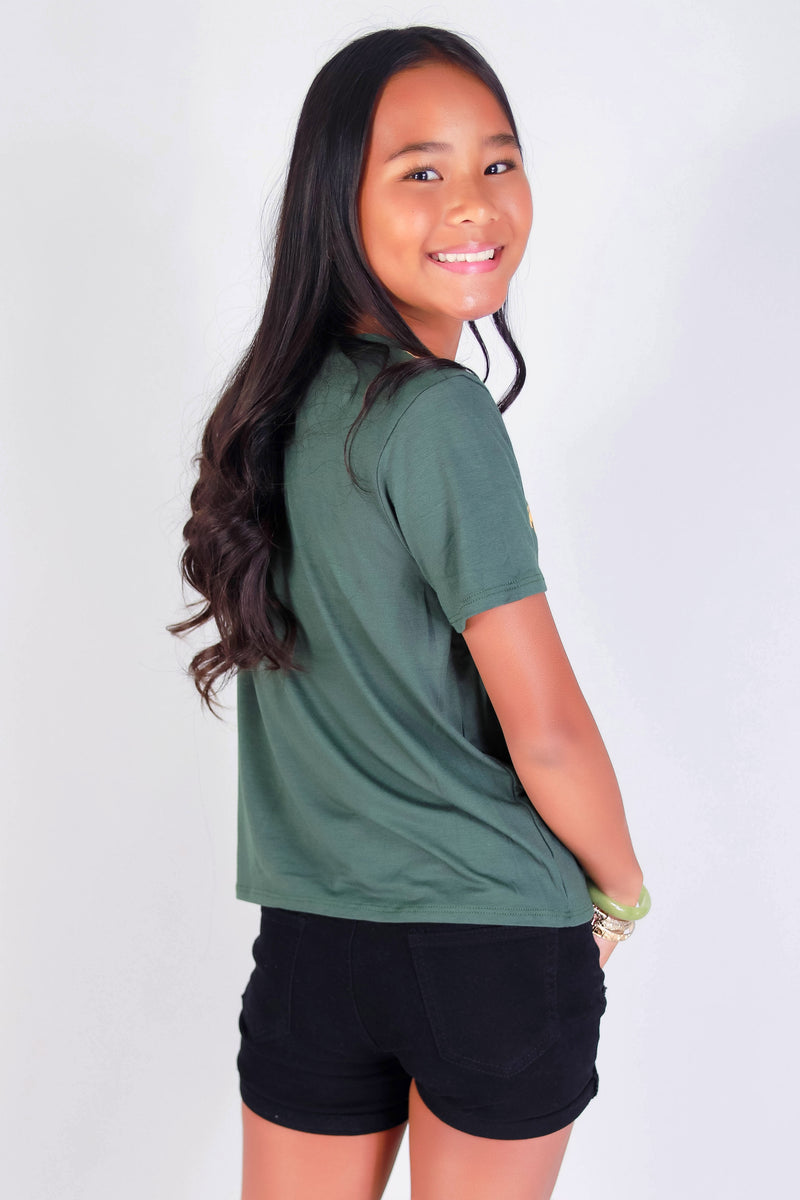Jeans Warehouse Hawaii - S/S PRINT 2-16 - PUAKENIKENI 2 STRAND LEI TEE | KIDS SIZE 2 - 16 | By LUZ