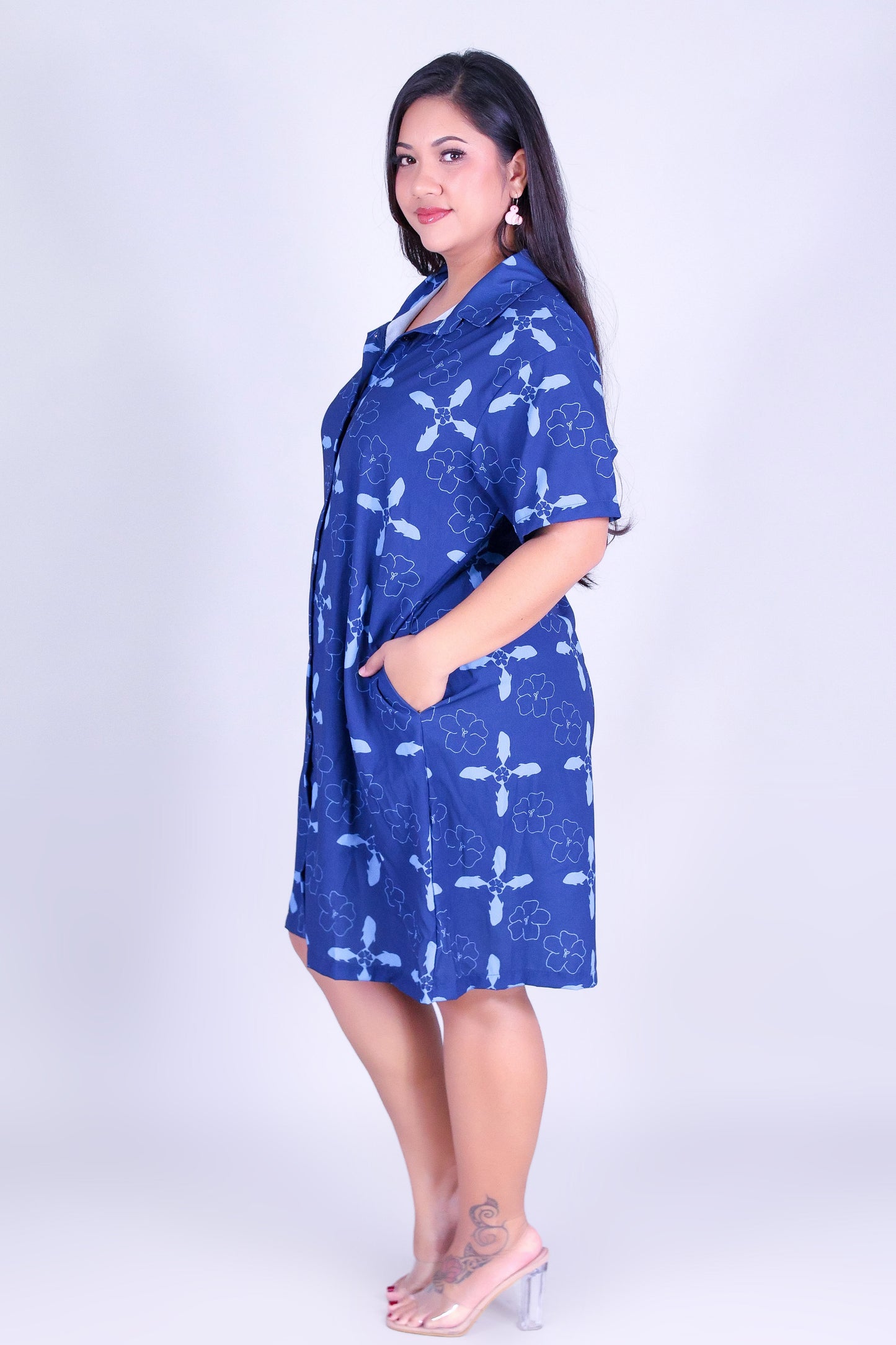 ULUA QUILT BUTTON DOWN DRESS