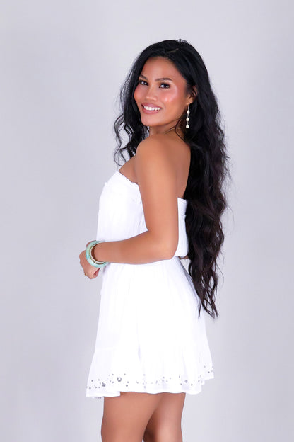 TIMELESS FLOW MINI TUBE DRESS White / MED