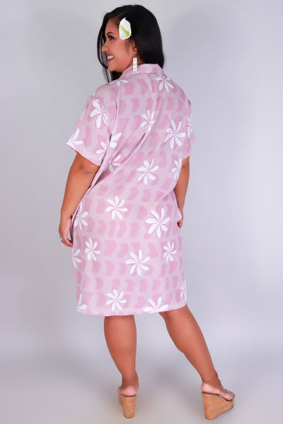 TIARE SHELL BUTTON DOWN DRESS