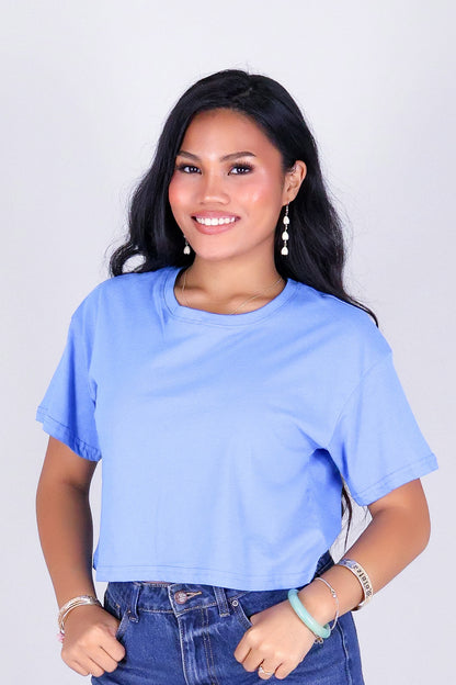 ALL FOR ME CROP OVERSIZED TEE