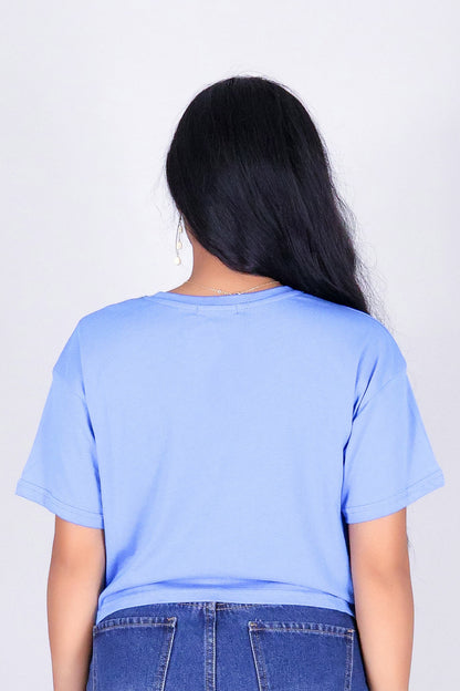 ALL FOR ME CROP OVERSIZED TEE