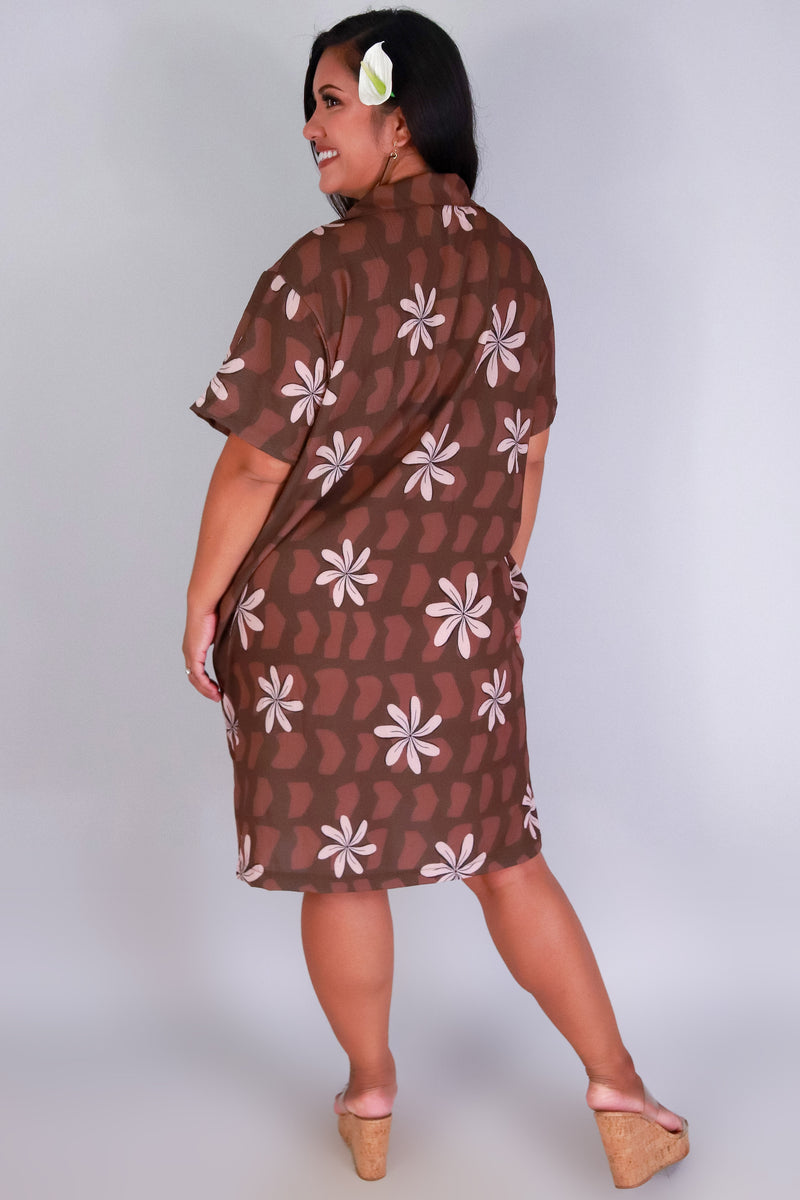 TIARE SHELL BUTTON DOWN DRESS