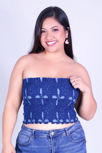 ULUA QUILT SMOCKED TUBE TOP