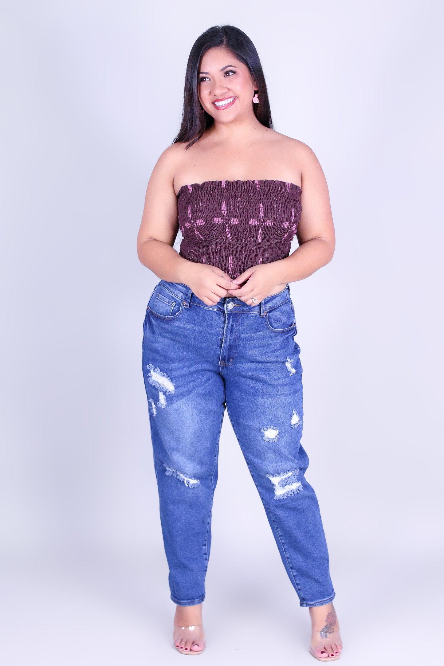 ULUA QUILT SMOCKED TUBE TOP