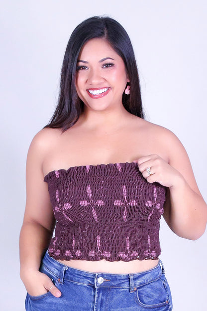 ULUA QUILT SMOCKED TUBE TOP