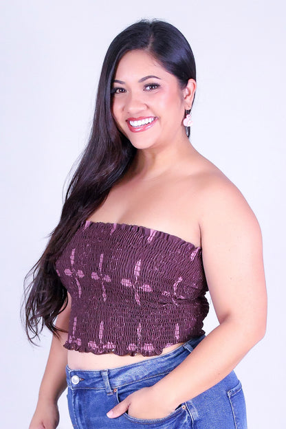 ULUA QUILT SMOCKED TUBE TOP