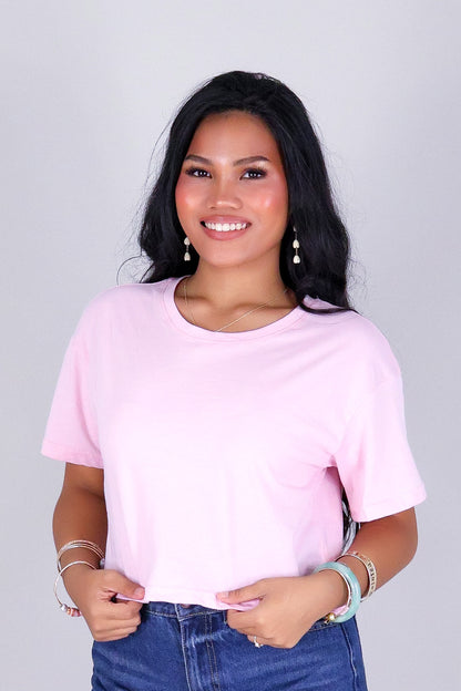 ALL FOR ME CROP OVERSIZED TEE
