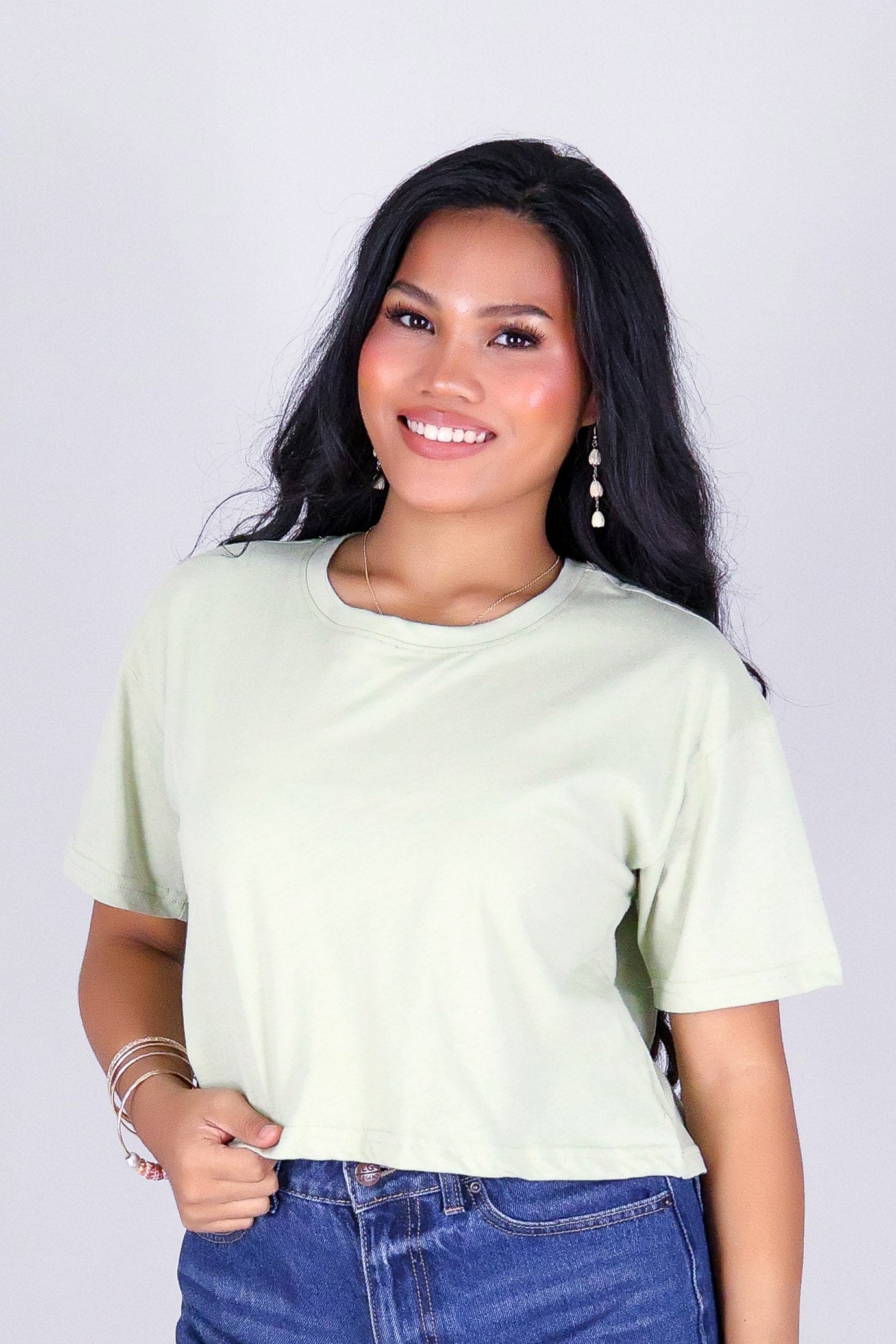ALL FOR ME CROP OVERSIZED TEE