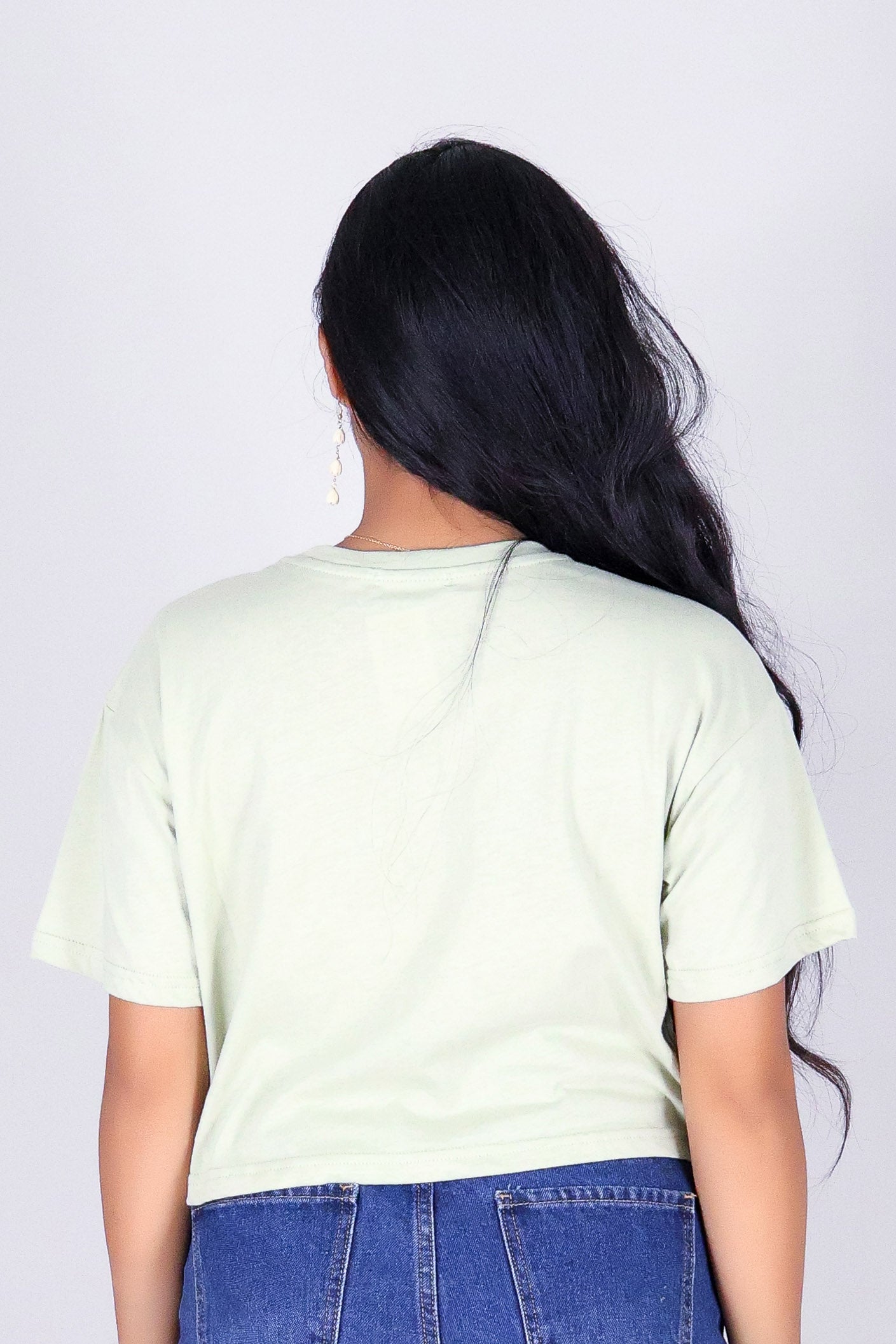 ALL FOR ME CROP OVERSIZED TEE