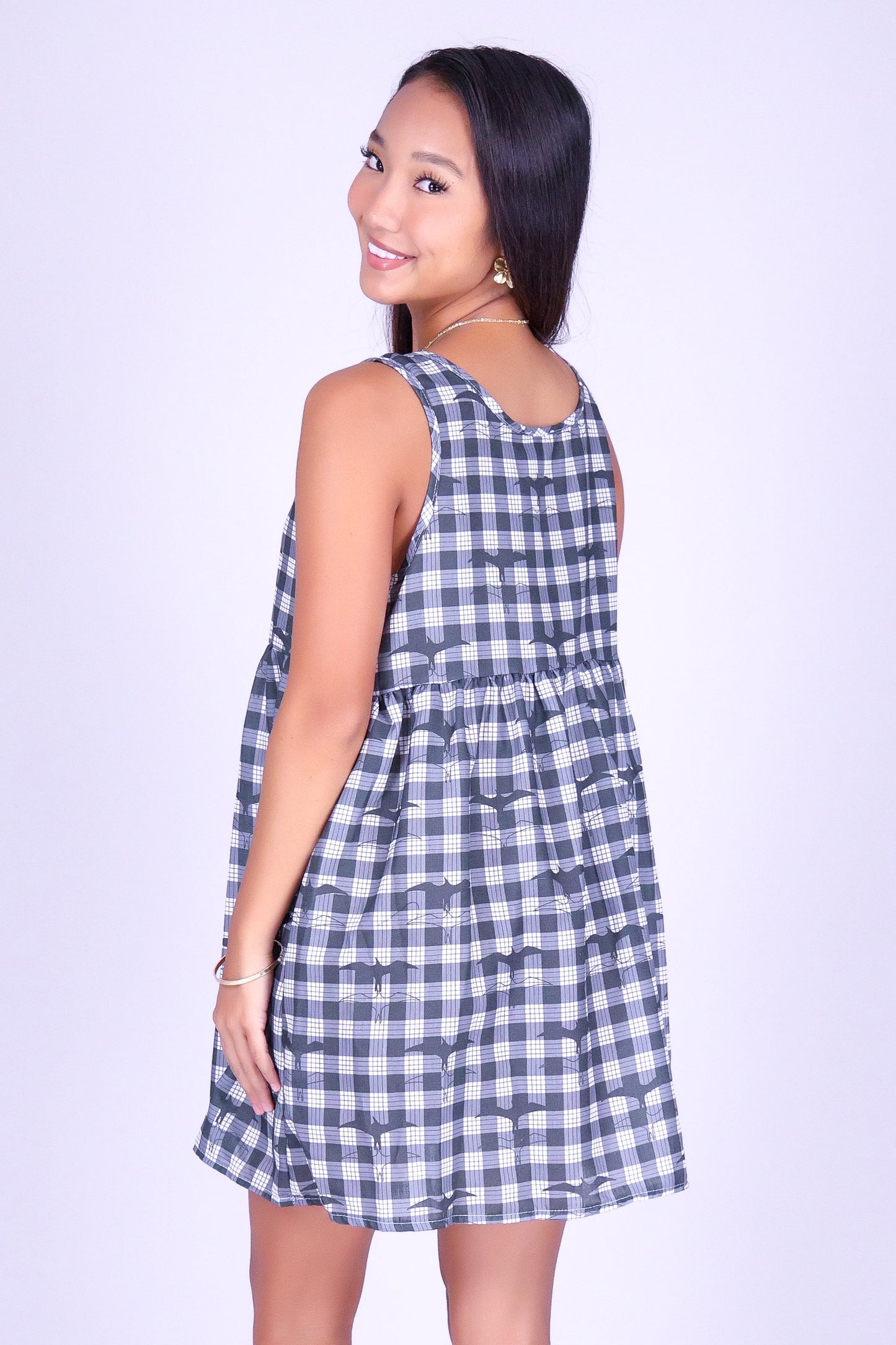 IWA PALAKA MINI BABYDOLL DRESS