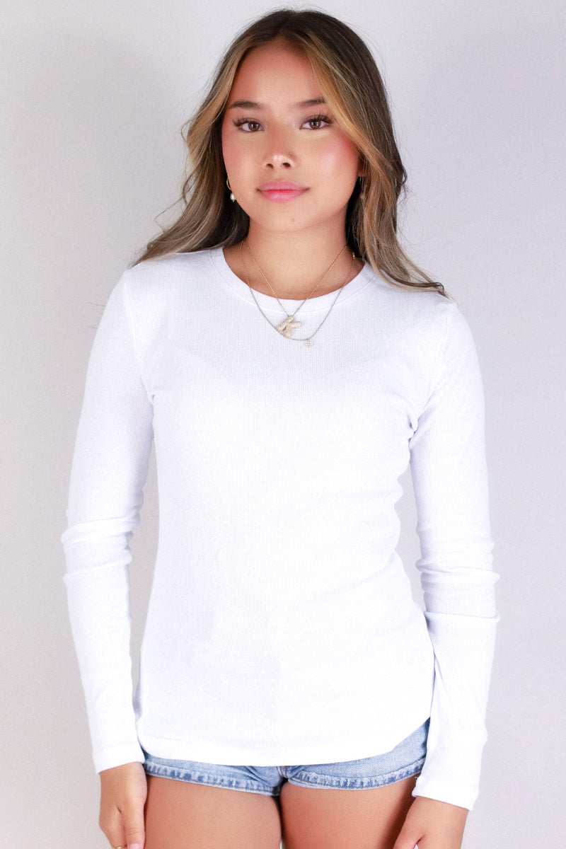 Jeans Warehouse Hawaii - L/S SOLID FASHION CASUAL - EVERYDAY EDIT LONG SLEEVE TOP | By ROSIO