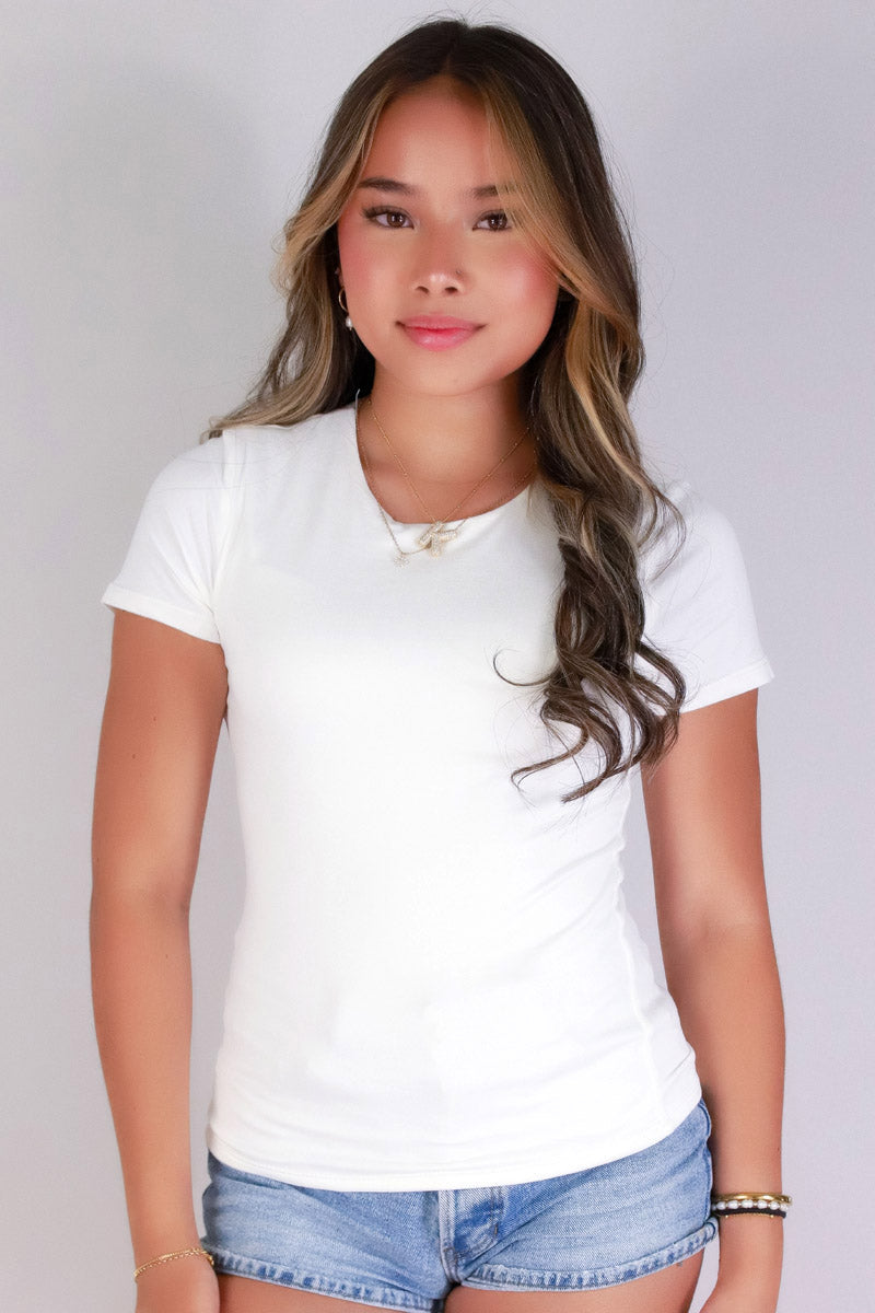 Jeans Warehouse Hawaii - SS CASUAL SOLID - CATCH UP TOP | By HEART & HIPS