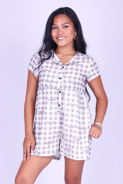 IWA PALAKA BUTTON DOWN ROMPER