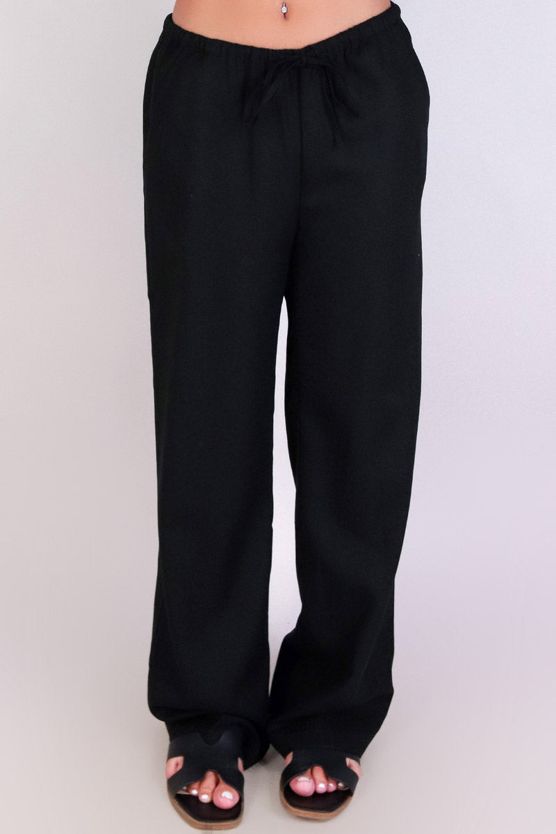 Jeans Warehouse Hawaii - SOLID WOVEN PANTS - BAHAMA GLOW LINEN PANTS | By STYLE MELODY
