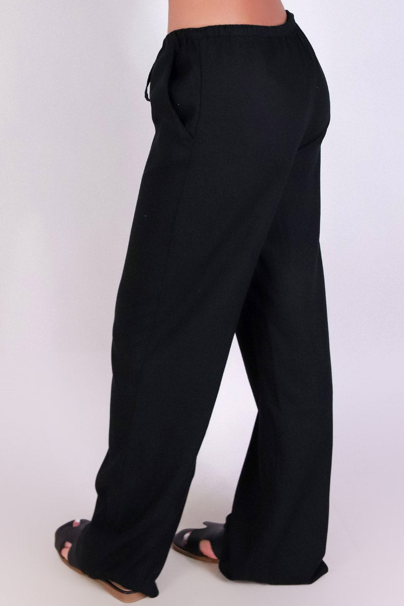 Jeans Warehouse Hawaii - SOLID WOVEN PANTS - BAHAMA GLOW LINEN PANTS | By STYLE MELODY