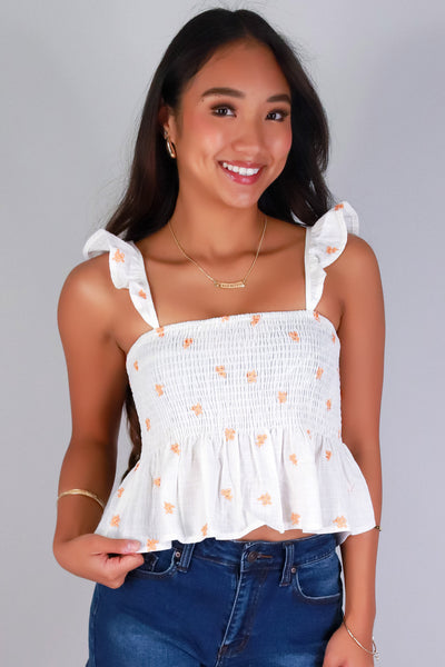 Jeans Warehouse Hawaii - TANK PRINT WOVEN CASUAL TOPS - PETAL DARLING BABYDOLL TOP | By PAPERMOON/ B_ENVIED