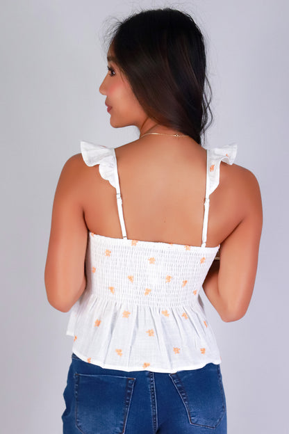 Jeans Warehouse Hawaii - TANK PRINT WOVEN CASUAL TOPS - PETAL DARLING BABYDOLL TOP | By PAPERMOON/ B_ENVIED
