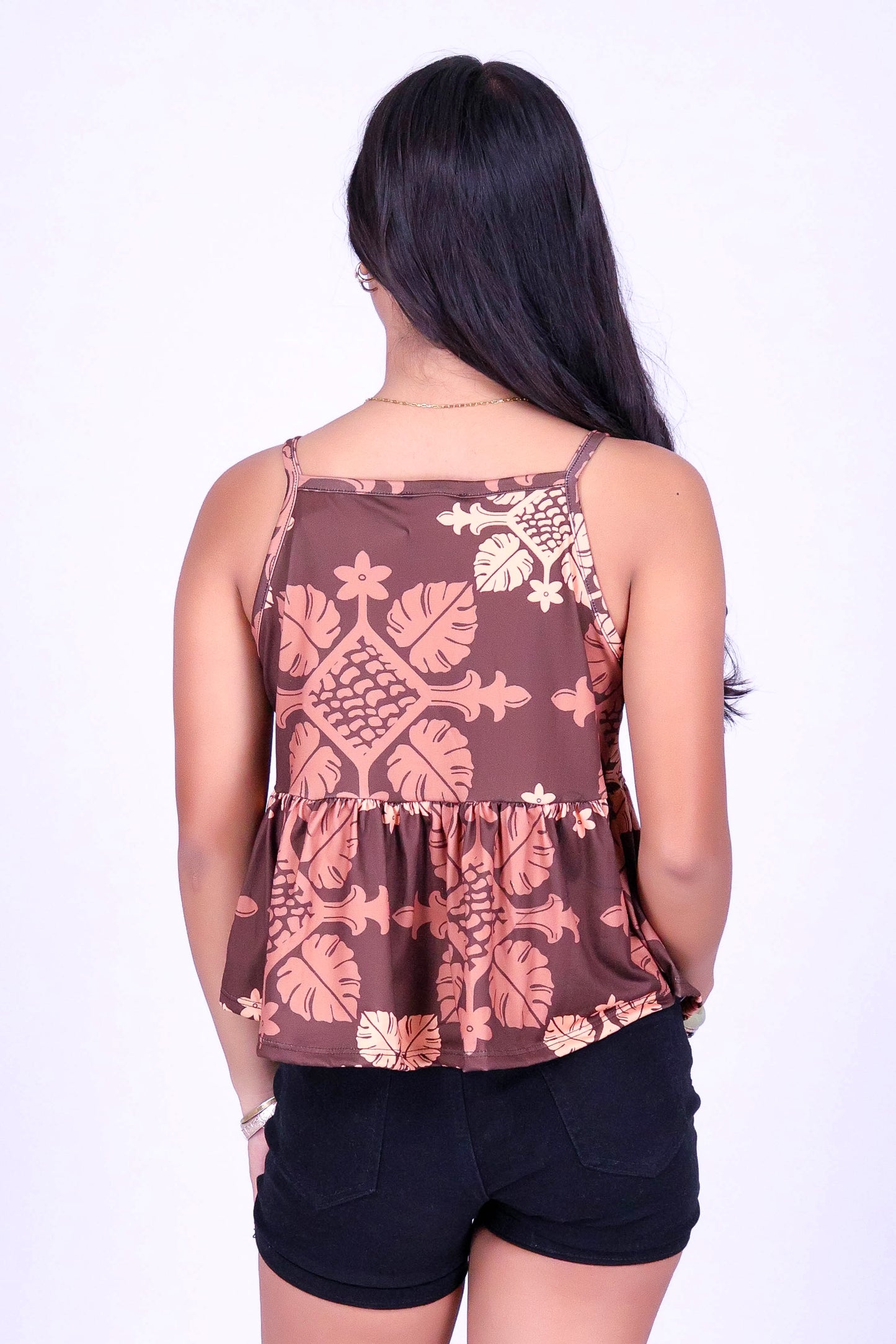 MONSTERA QUILT PEPLUM TOP | KIDS SIZE 2-16