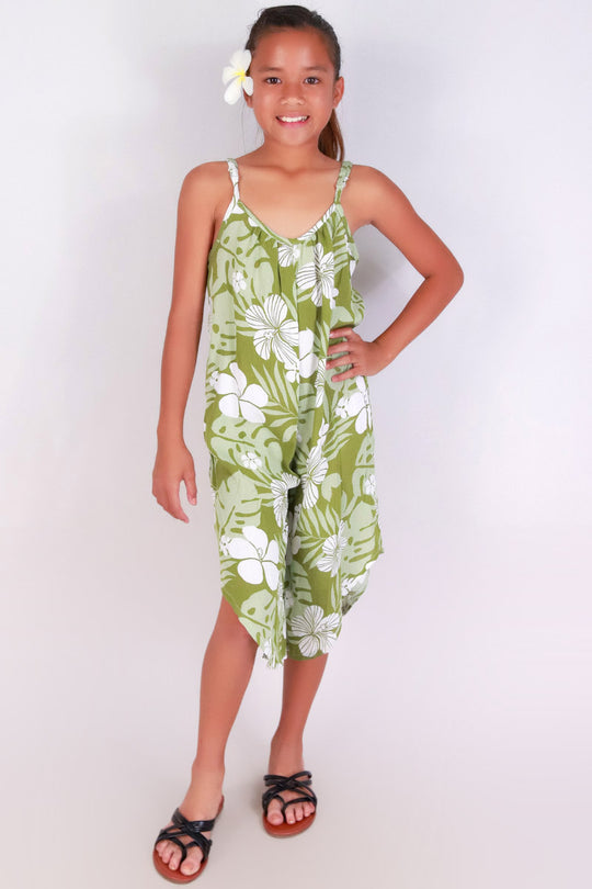 TROPICAL NO WAIST JUMPSUIT | KIDS SIZE 4-6X