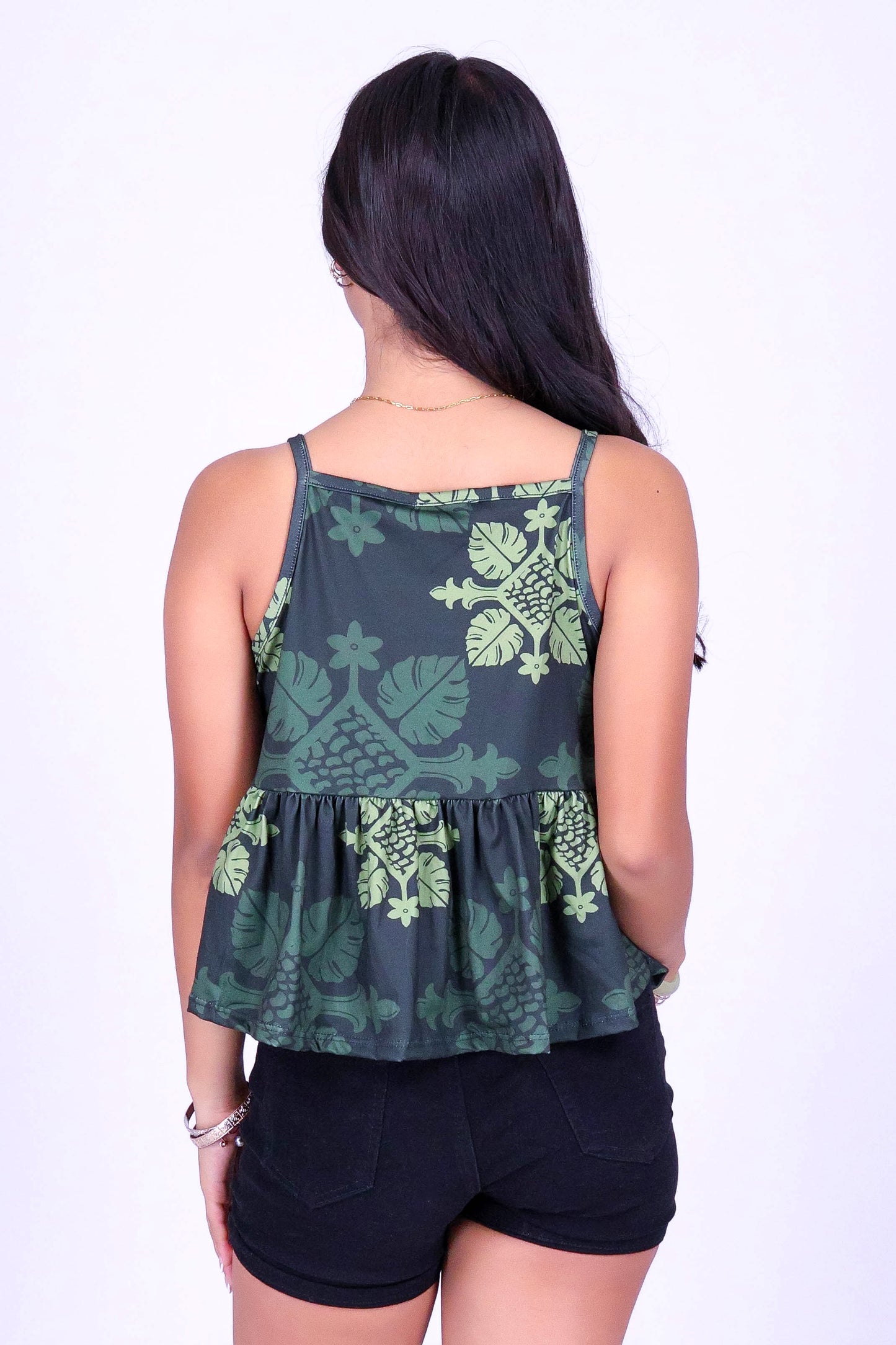 MONSTERA QUILT PEPLUM TOP | KIDS SIZE 2-16
