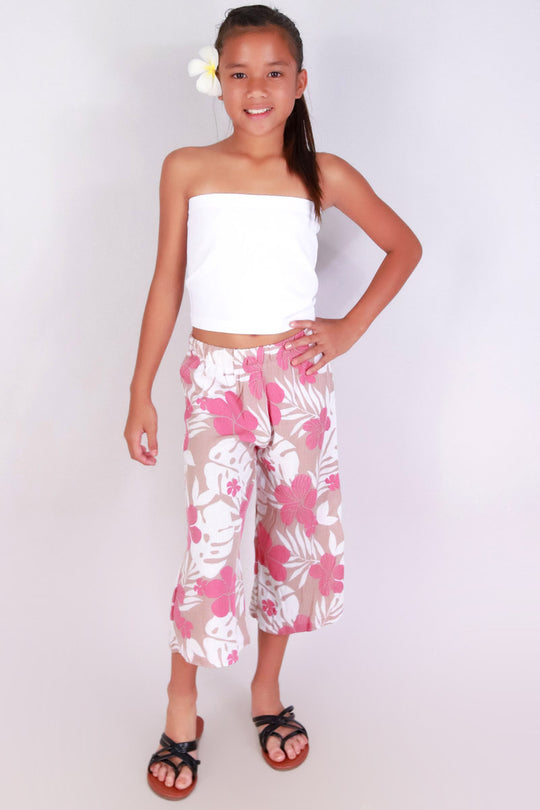 TROPICAL CAPRI PANTS | KIDS SIZE 4-6X