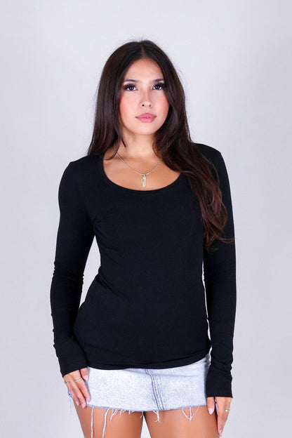 HOLD THAT THOUGHT LONG SLEEVE TOP