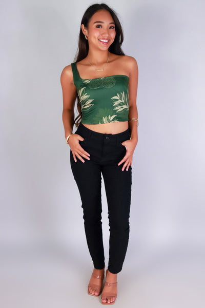 Jeans Warehouse Hawaii - SL PRINT - ULU ONE SHOULDER TOP | By LUZ