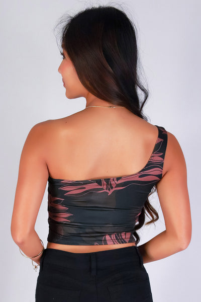 Jeans Warehouse Hawaii - SL PRINT - ULU ONE SHOULDER TOP | By LUZ