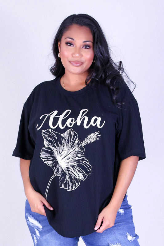 ALOHA HIBISCUS TEE