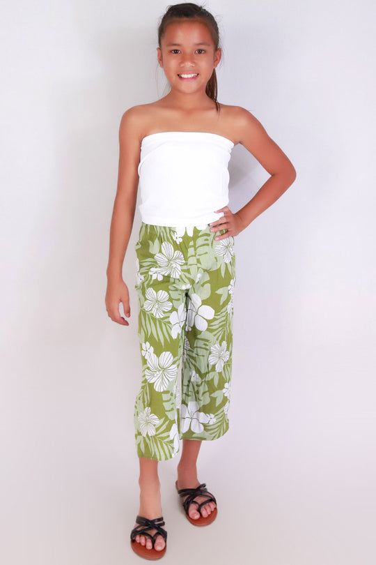 TROPICAL CAPRI PANTS | KIDS SIZE 4-6X